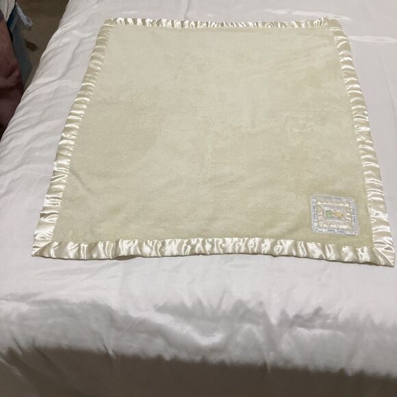 carters baby kisses Baby blanket frog duck Fleece Vintage Butter Yellow 34x29” - Picture 3 of 11